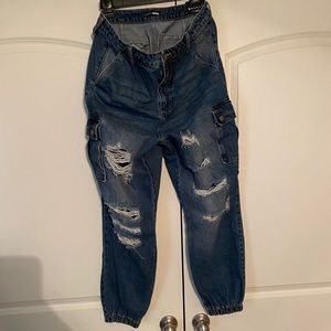 Fashionnova Blue Cargo Denim